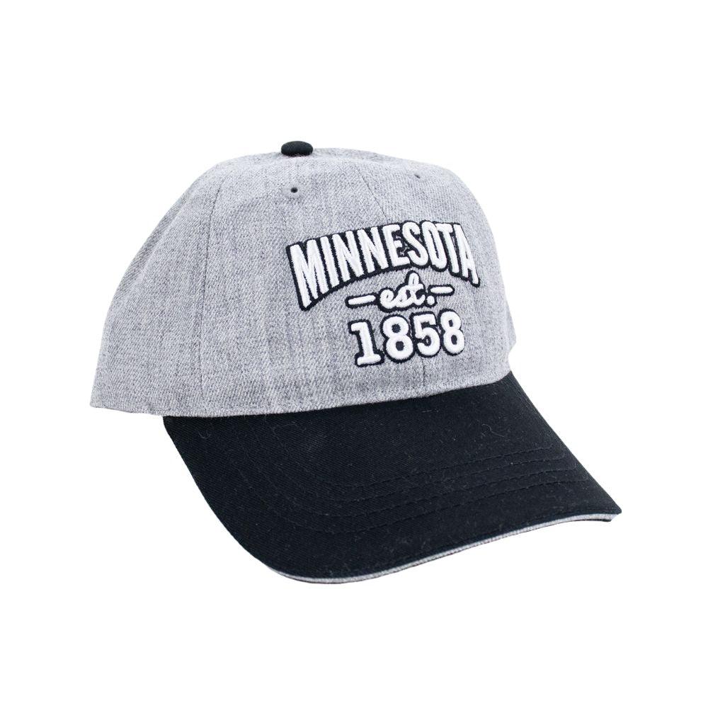 Minnesota 1858 Grey/Blk Hat - Love From USA