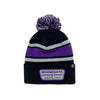 Minnesota Is Always Cold Beanie - BLK/PURP/LT GRA