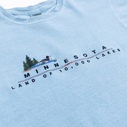 Minnesota Land of 10,000 Lakes Embroidered Tee