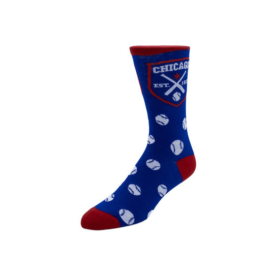 Chicago Baseball Badge Socks