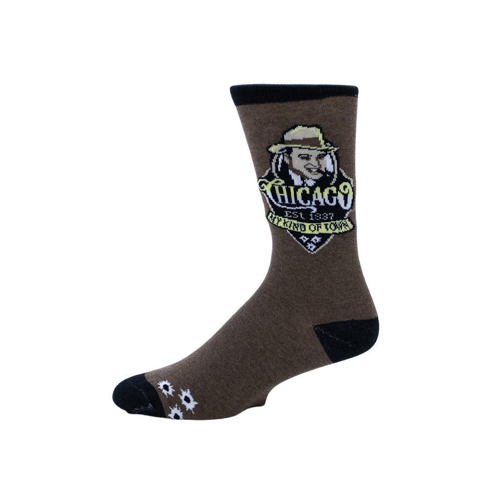 Chicago Al Capone Brown Socks - Love From USA