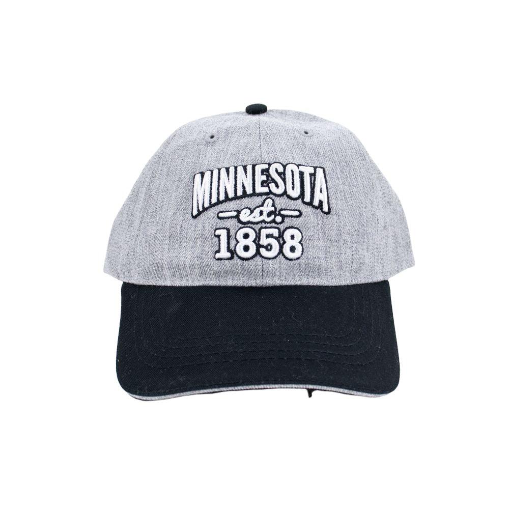 Minnesota 1858 Grey/Blk Hat - Love From USA