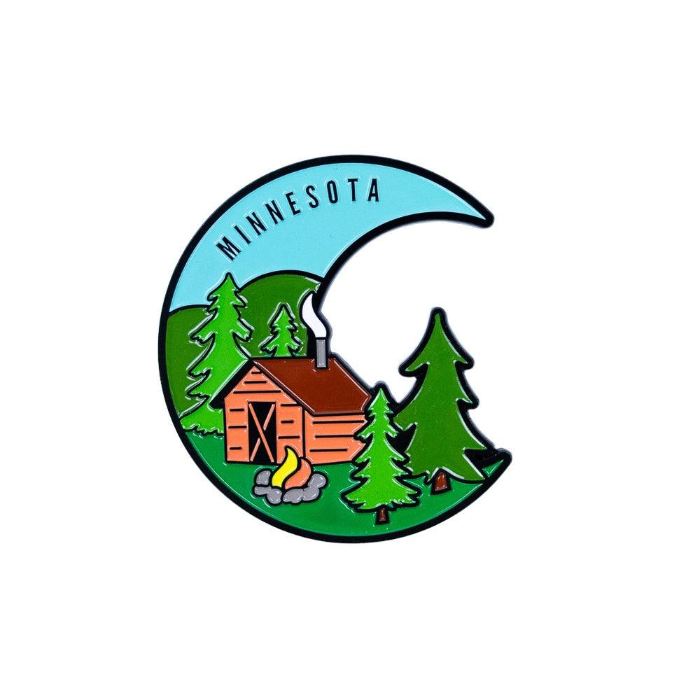 In Minnesota Cabin Moon Magnet - Love From USA