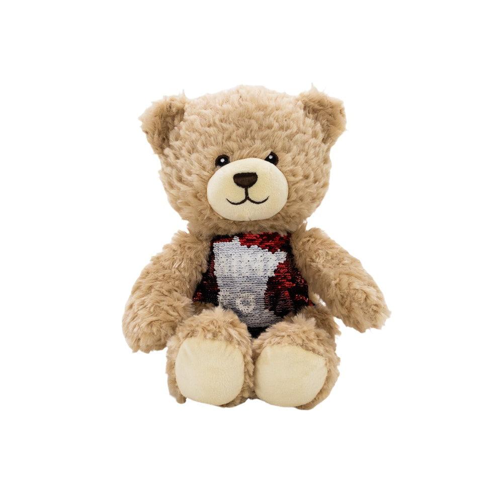 MN Sequins Plush Bear - Love From USA