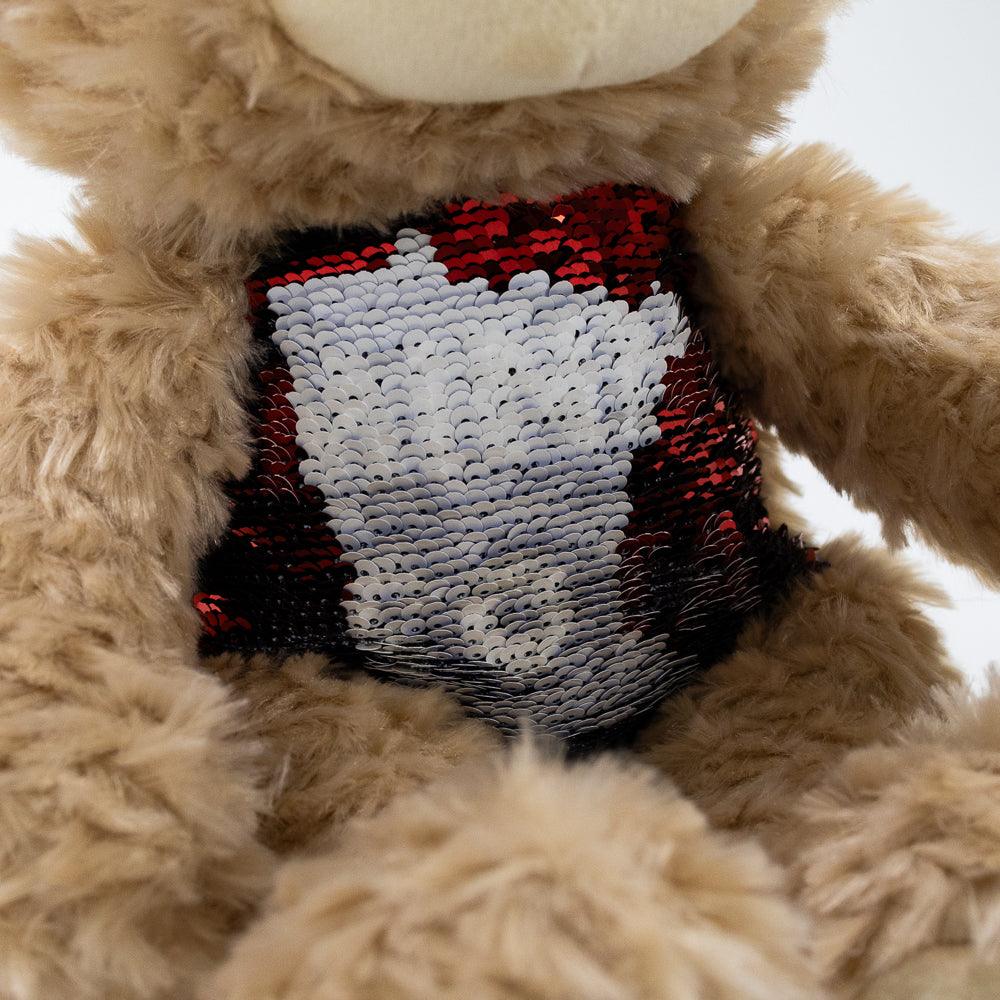 MN Sequins Plush Bear - Love From USA