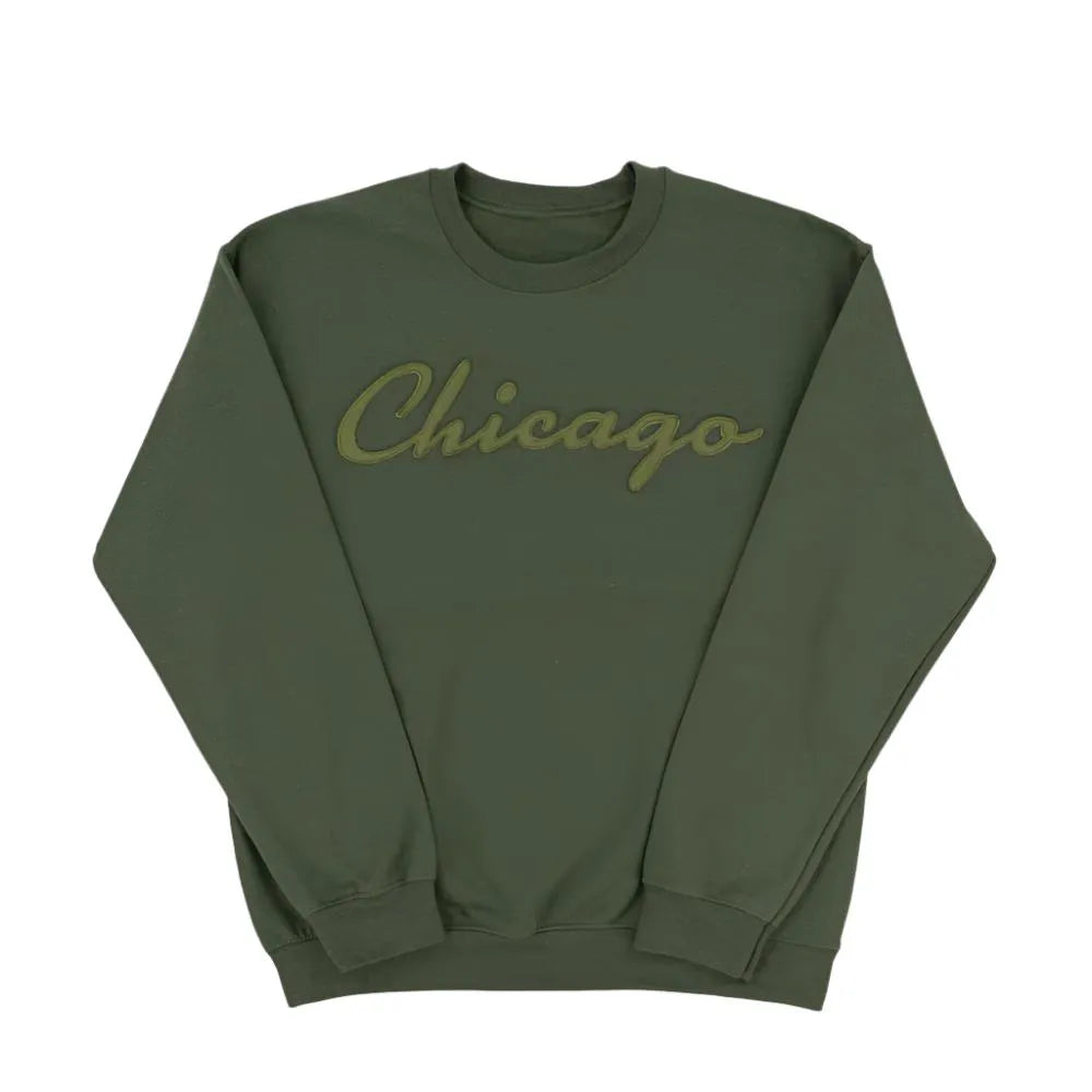 Chicago Laminated Script Sweatshirt