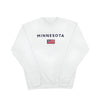 Minnesota Flag Emblem Crew Neck Sweatshirt - WHITE