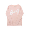 Calligraphy Chicago Sweatshirt - BLUSH