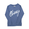 Calligraphy Chicago Sweatshirt - MISTY BLUE