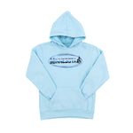 Light blue hoodie with 'Minnesota' text on a white background
