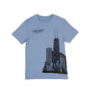 Chicago City Wrap Around T-Shirt - STONE BLUE