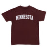 Minnesota Embroidered T- Shirt - MAROON