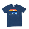 Minnesota Wander Bear and Sunset T-Shirt - HEATHER BLUE