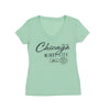 Chicago Windy City V-Neck T-Shirt - Mint