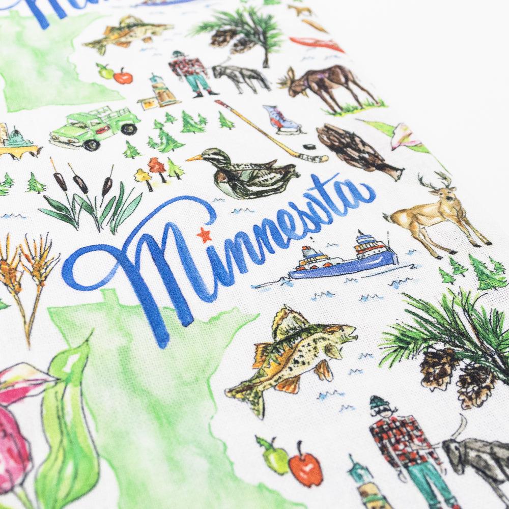 Welcome To Minnesota Tea Towel - Love From USA