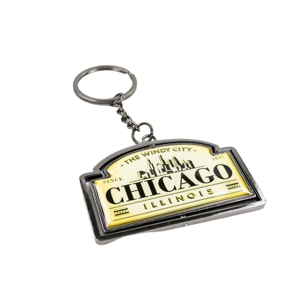 Chicago Apothecary Spinner Keychain - Love From USA