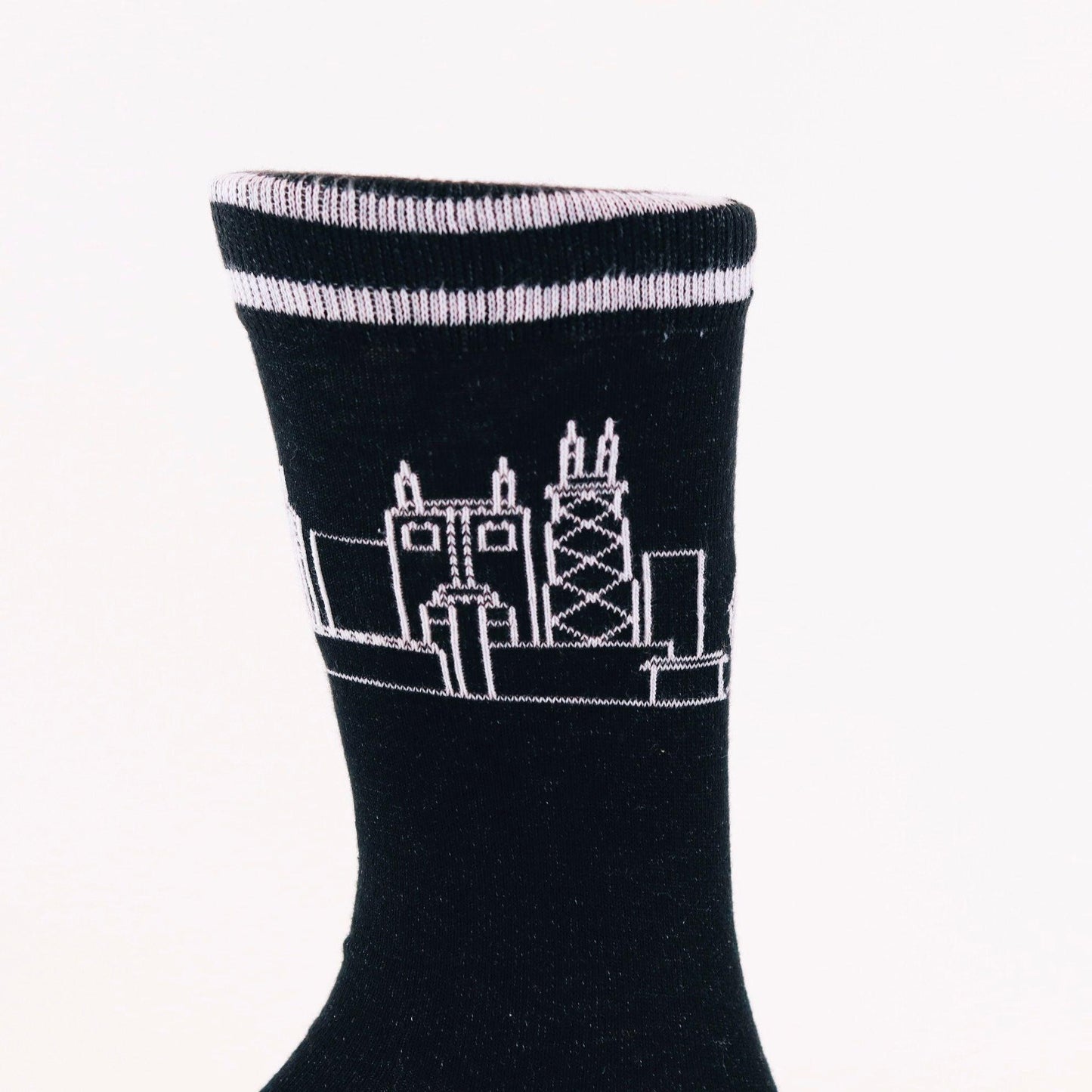 Chicago Black and White Skyline Socks - Love From USA