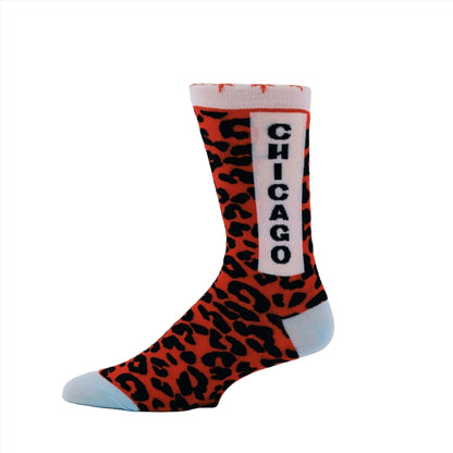 Chicago Cheetah Print Socks - Love From USA