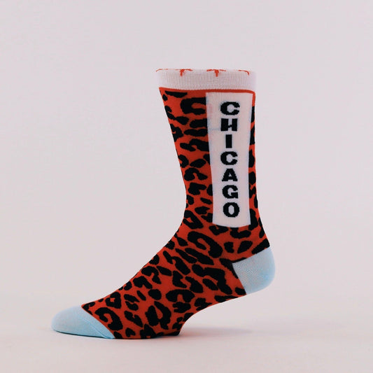 Chicago Cheetah Print Socks - Love From USA