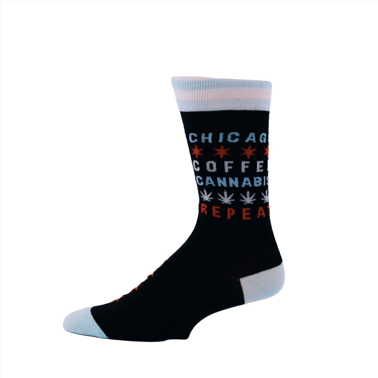 Chicago Coffee Cannabis Repeat Socks - Love From USA