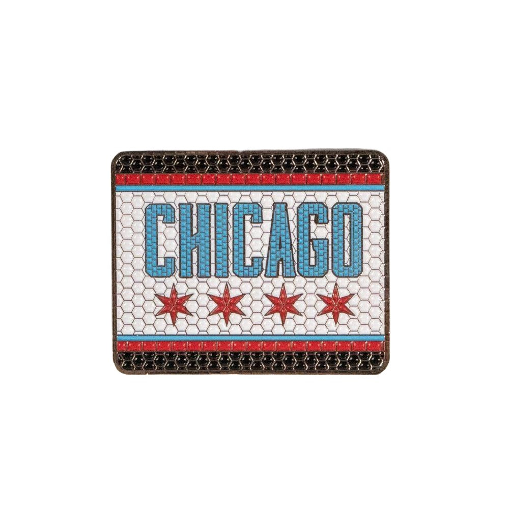 Chicago Mosaic Flag Magnet - Love From USA