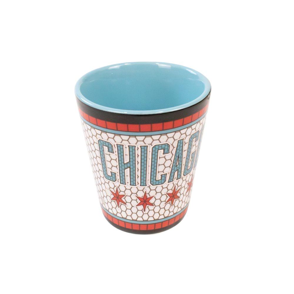 Chicago Mosaic Flag Shot Glass - Love From USA