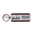 Chicago Mosaic Skyline Flag Keychain - Love From USA