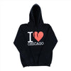 I Love Chicago Hoodie - BLACK