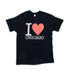 I Love Chicago Tee Shirt - BLACK
