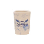 Lake Michigan Marble Blue Shot Glass - Love From USA