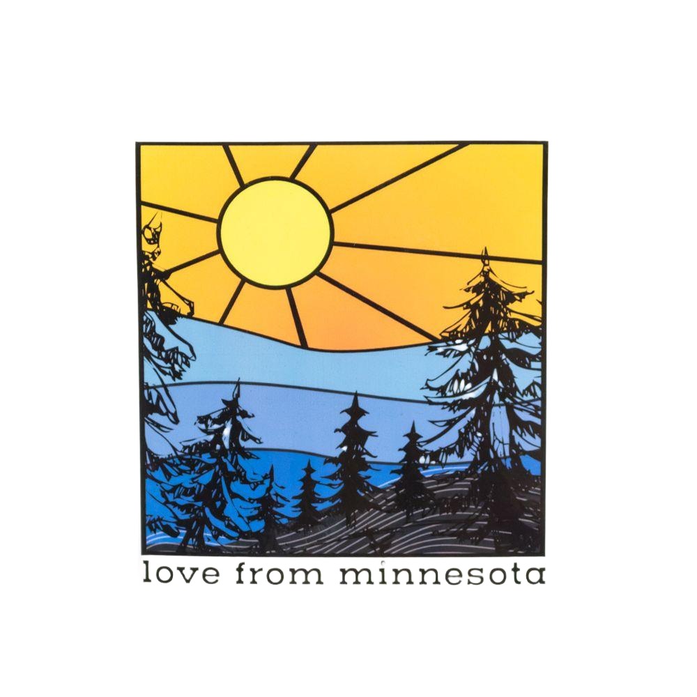Love From Minnesota Sunset Sticker - Love From USA