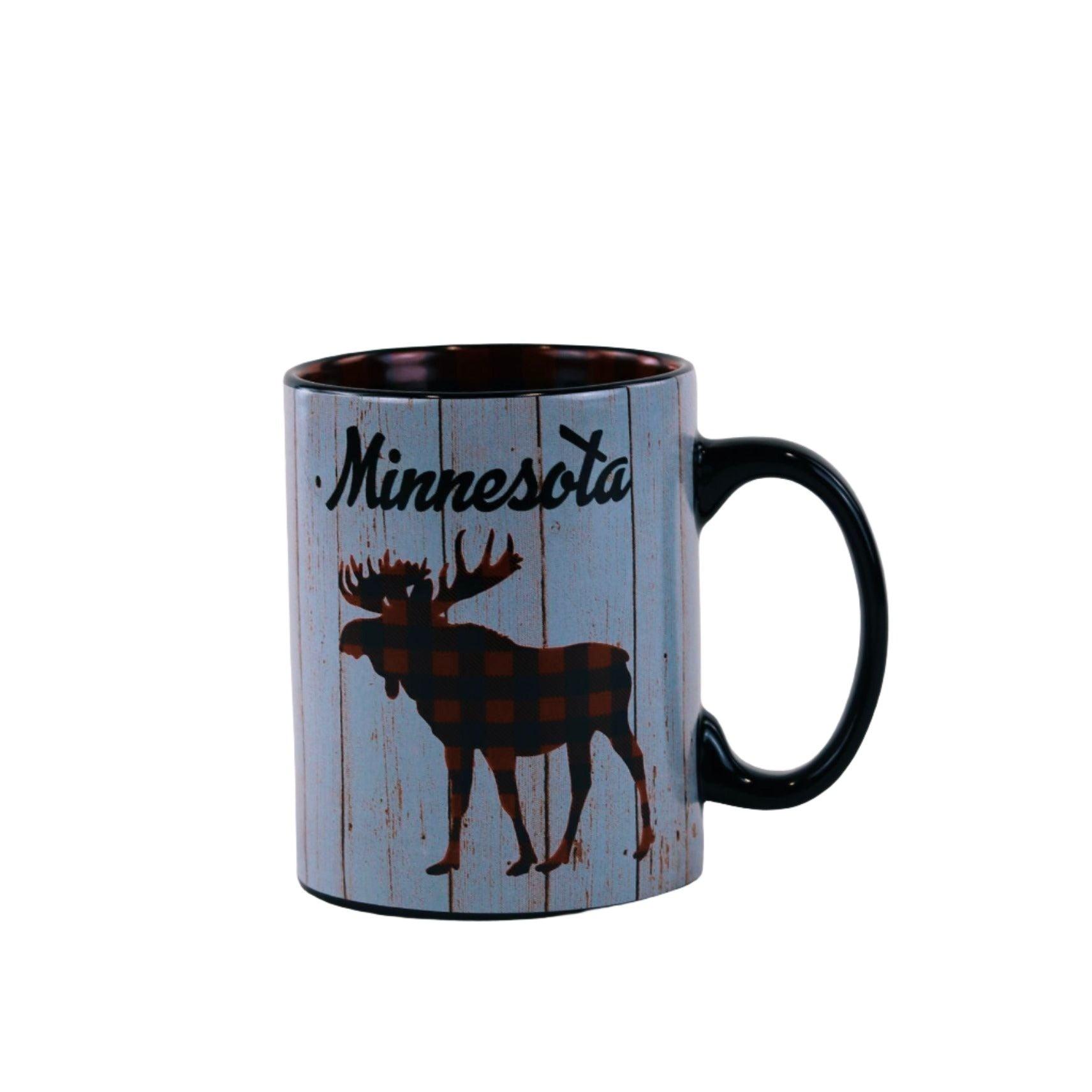 Minnesota Cozy Plaid Moose Mug - Love From USA