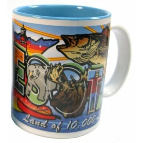 Minnesota Greetings Blue Mug - Love From USA