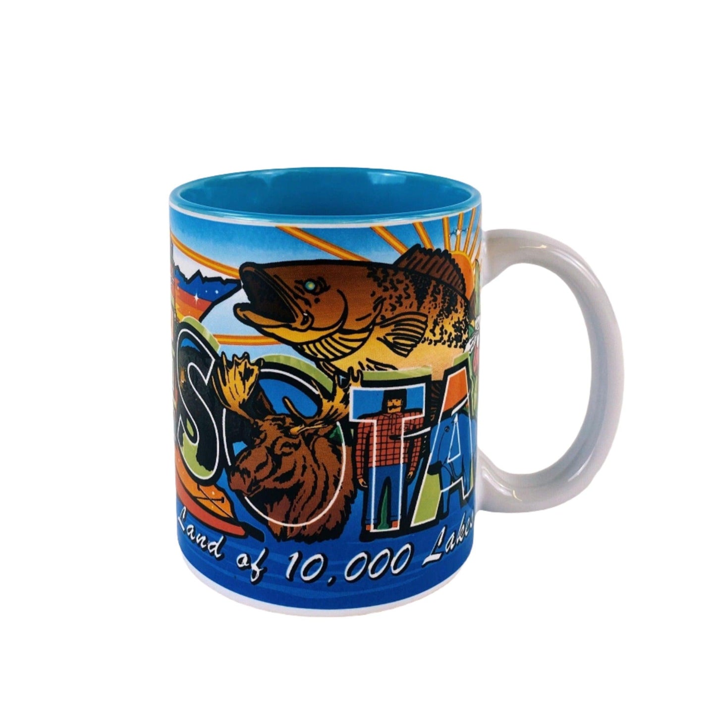 Minnesota Greetings Blue Mug - Love From USA