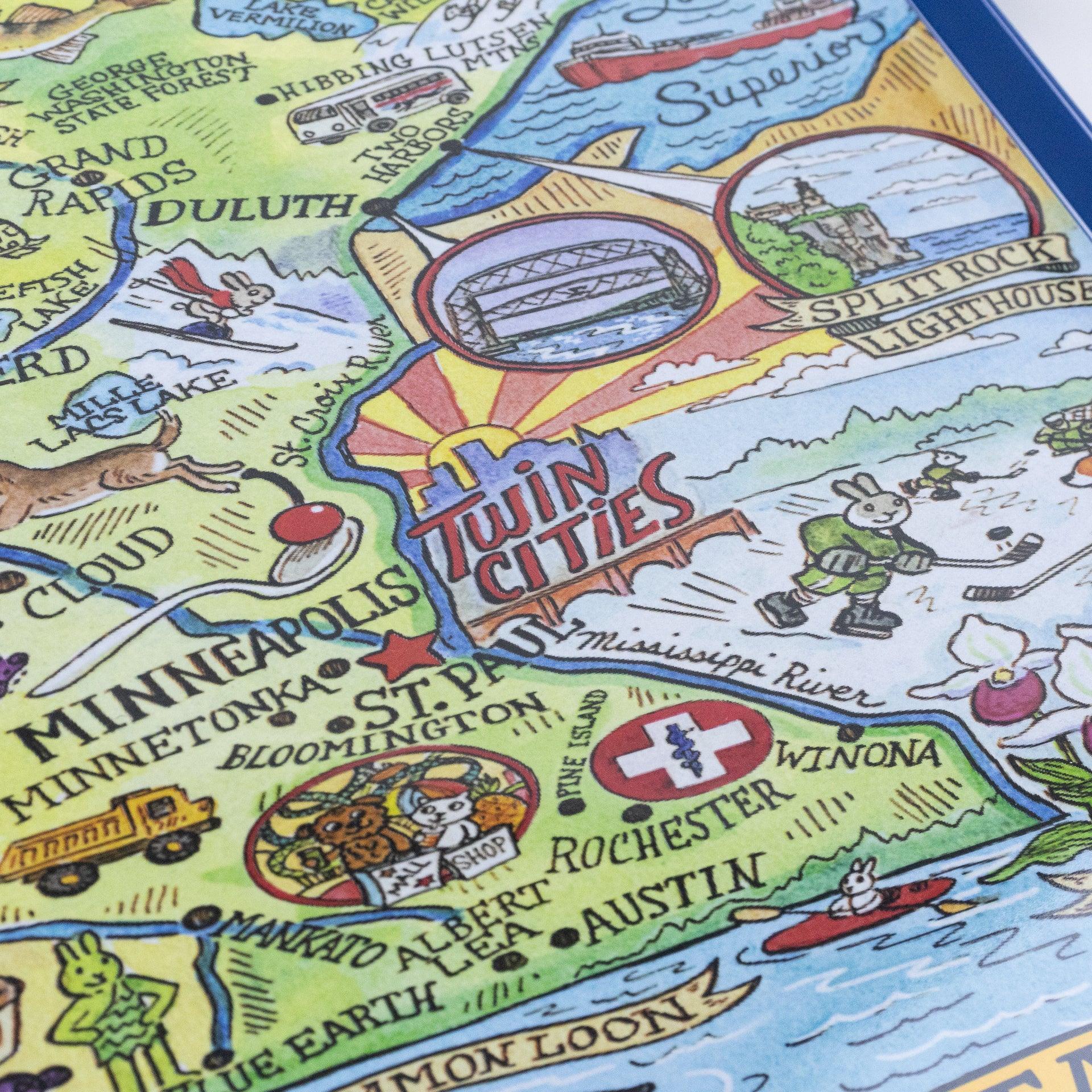 Minnesota State Icons Tray - Love From USA