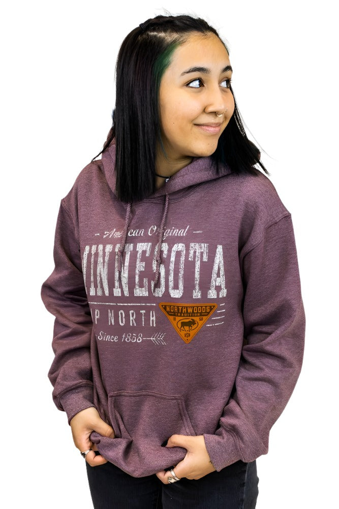 Patchworks Minnesota Hooded Sweatshirt - Love From USA
