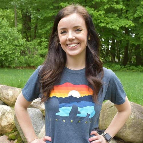 Unisex Minnesota Tee with Bear and Sun Stripe - Love From USA