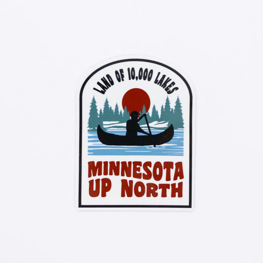 Canoe The Lakes Minnesota Sticker