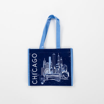 Outline Skyline Chicago Tote Bag