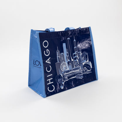 Outline Skyline Chicago Tote Bag