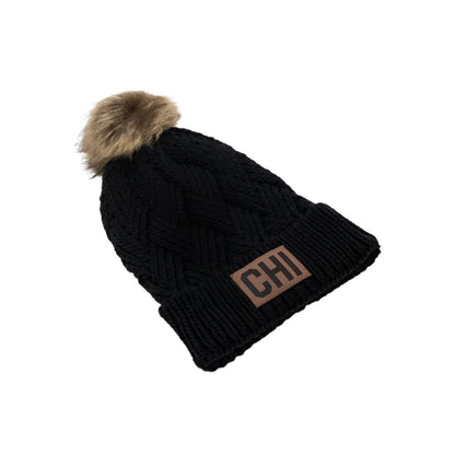 Women's Pom Pom Chicago Beanie