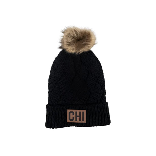 Women's Pom Pom Chicago Beanie