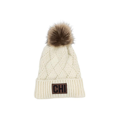 Women's Pom Pom Chicago Beanie