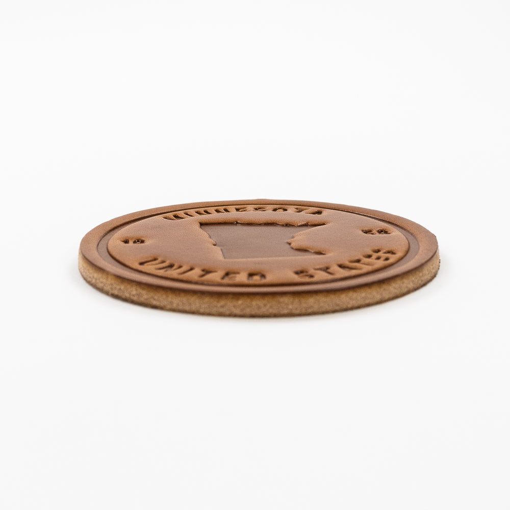 1858 MN Leather Coaster