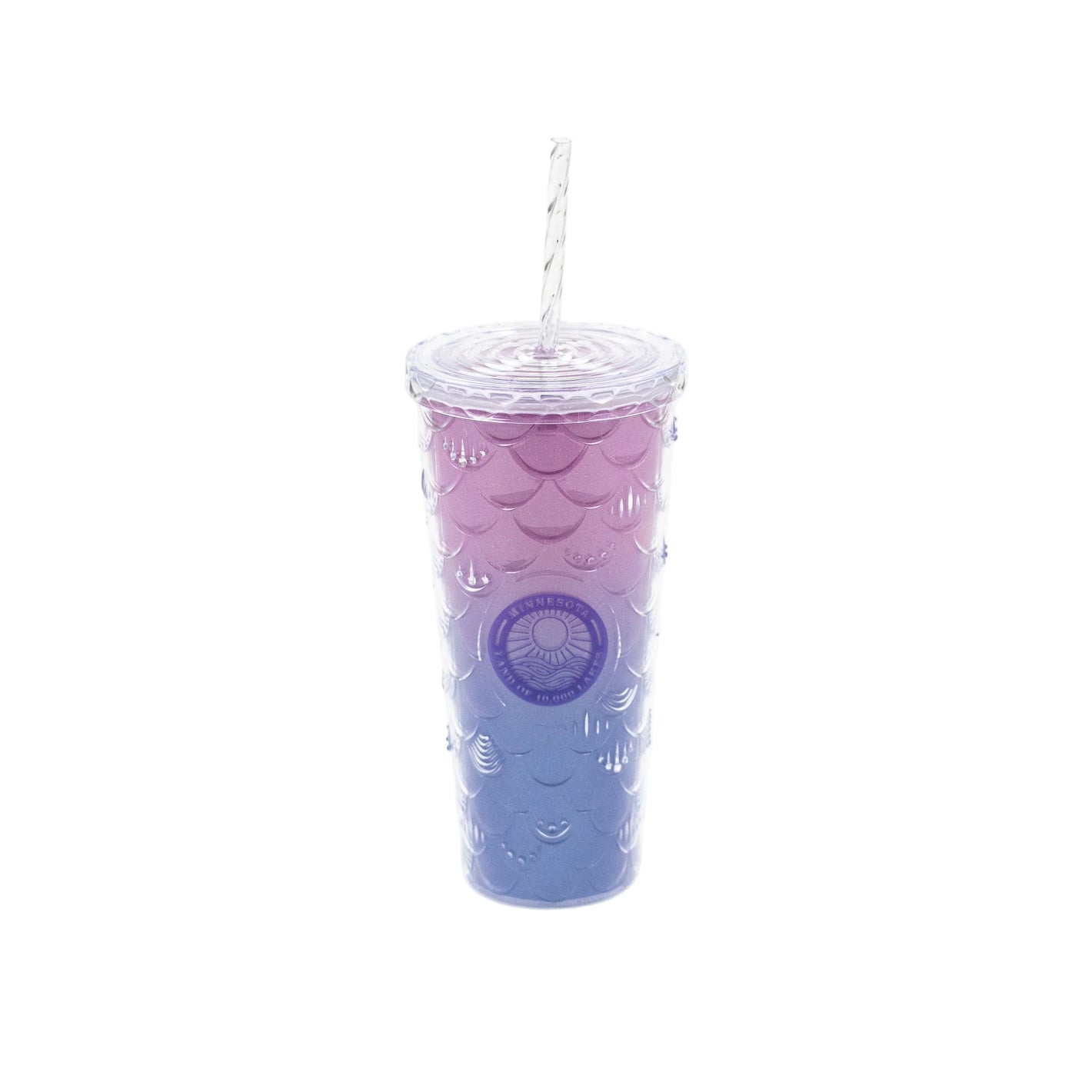 Minnesota Mermaid Purple/Pink Tumbler with Straw
