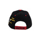 Black and red cap with 'ROUTE 66' and other text on a white background