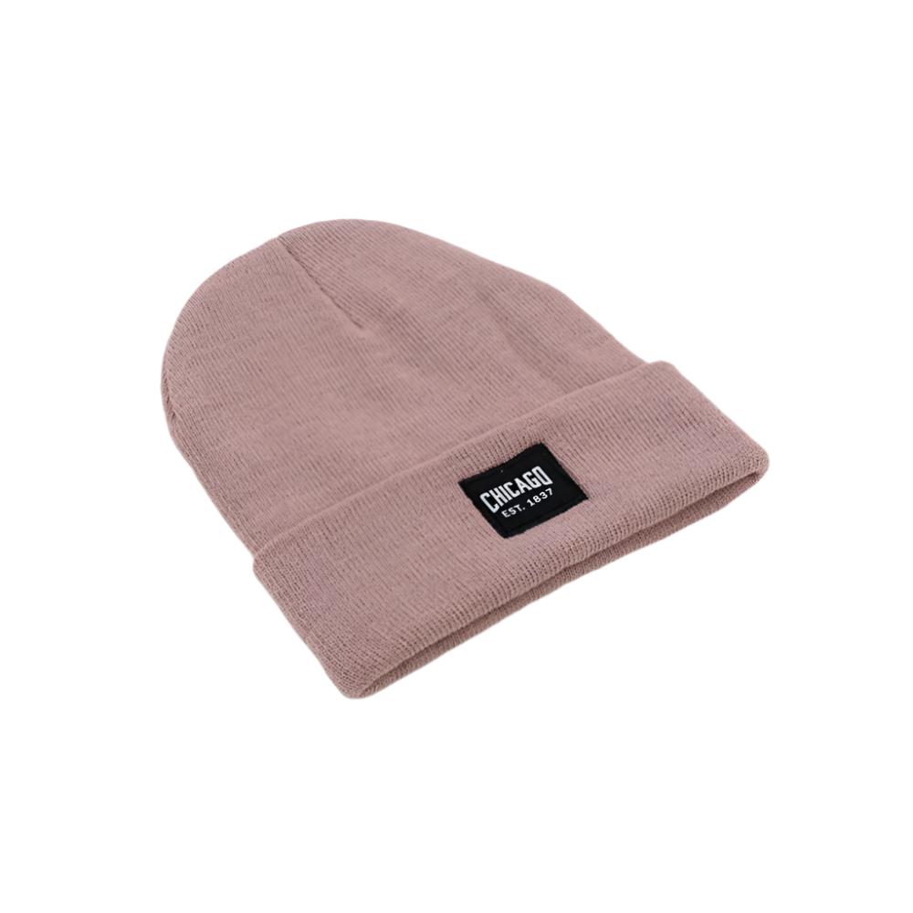 Knit Square Patch Beanie