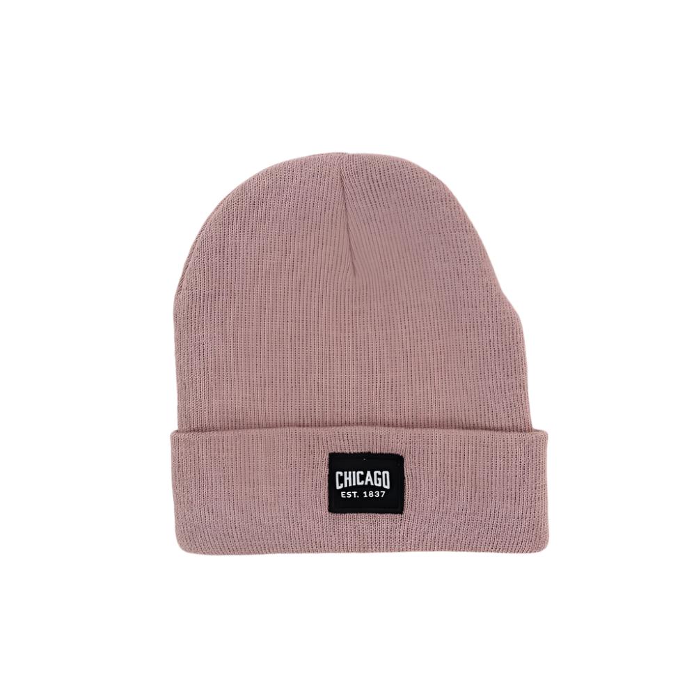 Knit Square Patch Beanie