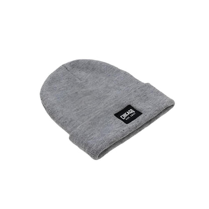 Knit Square Patch Beanie