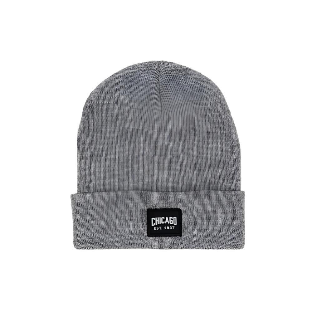 Knit Square Patch Beanie